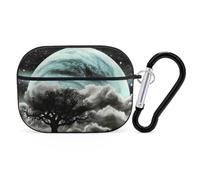 Starry Night Black Tree Art AirPod Pro Case, Anti Scratch Hard PC Cover with Keychain, AirPod Pro 2nd/1st Case Accessories for Women Men, Black-Style