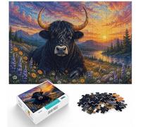 Starry Night Bull, Classic Puzzle, 1000 Pieces, 1000pcs (40x28cm) | For puzzle lovers in winter: Adult jigsaw puzzle with 1000 pieces; for winter leisure at home with the complete challenge.