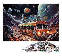 Starry Night Bus Jigsaws 1000 Pieces for Adults Difficult Puzzles for Adults for Holidays Birthdays And Family Game Nights 1000 PCS(75x50cm)