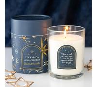 Starry Night Candle | Cinnamon & BlackBerry Scented Jar Candle | 48-Hour Burn | Celestial Christmas Decor