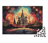 Starry Night Cathedral 1000 Pieces Extra-Thick Cardboard DIY Jigsaw Puzzle, Cognitive Development & Rehabilitation Puzzle, Leisure Activity, Premium Quality Puzzle 70x50cm/1000pcs