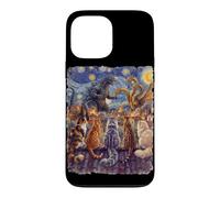 starry night cats looking at kaiju vangogh rooftop funny Case for iPhone 13 Pro Max