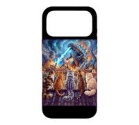 starry night cats looking at kaiju vangogh rooftop funny Case for iPhone 17 Pro Max