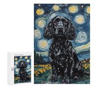 Starry Night Cocker Spaniel Art Print-5 Puzzle 1000 Teile Schwer Puzzle Spielzeug Lernspiel Impossible Herausforderungsspielzeug Für Erwachsene Kinder 300 PCS