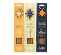 Starry Night Collection Incense Gift Set, 3 Premium Fragrances to choose from, with Holders, 40 Sticks Each (Cinnamon & Blackberry)