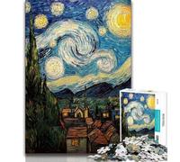 Starry Night Country Adult Puzzles 1000 Pieces,Challenging To Complete But Fun And Humorous Birthday Present,Gifts,Wall Art (38x26cm)