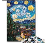 Starry Night Country Jigsaw Puzzles for Teenagers 2000 Pieces, Challenging Game And Family Play Parent-child Interaction (70x100cm)