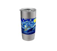 Starry Night Cruise Ship Van Gogh Matching Cruise Trip Art Stainless Steel Insulated Tumbler