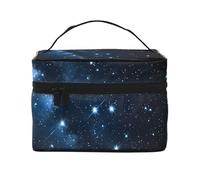 Starry Night Deep Outer Space -Print Waterproof Cosmetic Bag for Travel & Gym - Large Makeup Organizer Compartments, Premium Twill Fabric, Leak-Proof Design