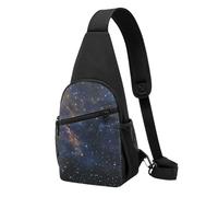 Starry Night Deep Outer Space Printed Chest Bag Sling Bag for Men Women, Outdoor Crossbody Fanny Packs Hiking Chest Packs Sport Daypacks