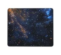 Starry Night Deep Outer Space Printed Gaming Mouse Pad 10.3x8.3 Inches, Non-Slip Rubber Base Laptop Mousepad Desk Mat with Stitched Edges for Gamer, Office, Home