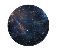 Starry Night Deep Outer Space Printed Gaming Mouse Pad 2 PCS, Round Non-Slip Rubber Base Laptop Mousepad Desk Mat for Gamer, Office, Home