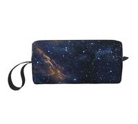 Starry Night Deep Outer Space Printed Travel Makeup Bag Portable Cosmetic Bag Makeup Case Toiletry Handbag Organiser for Women