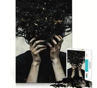 Starry Night Despair 1000 Piece Jigsaw Puzzles for Teenagers Logic Ability Toy Calm Pastime Accurate Cut 50x75cm