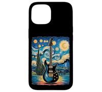 Starry Night Electric Guitar - Rock Music Meets Van Gogh Case for iPhone 15