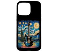 Starry Night Electric Guitar - Rock Music Meets Van Gogh Case for iPhone 15 Pro Max