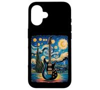 Starry Night Electric Guitar - Rock Music Meets Van Gogh Case for iPhone 16