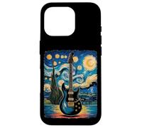 Starry Night Electric Guitar - Rock Music Meets Van Gogh Case for iPhone 16 Pro