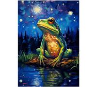 Starry Night Frog Jigsaw Puzzle 300/500/1000 Piece (1000pc (50×75cm))