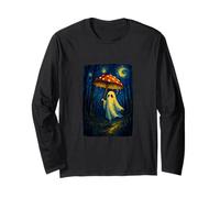Starry Night Ghost Mushroom Umbrella Halloween Costume Long Sleeve T-Shirt