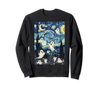 Starry-Night Ghosts | Spooky Halloween Haunted Sky Sweatshirt