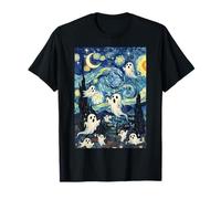 Starry-Night Ghosts | Spooky Halloween Haunted Sky T-Shirt