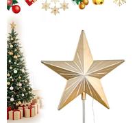 Starry Night Gingerbread Tree Topper - 5-Point Resin Star, Battery Operated Dual-Sided Decor with Auto Timer, Fits All Tree Sizes, Elegant for Home Holiday Magic & Party Decor(1pc-c)