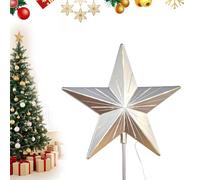 Starry Night Gingerbread Tree Topper - 5-Point Resin Star, Battery Operated Dual-Sided Decor with Auto Timer, Fits All Tree Sizes, Elegant for Home Holiday Magic & Party Decor(1pc-a)
