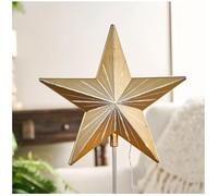 Starry Night Gingerbread Tree Topper, 5 Point Resin Tree Top Star, 2025 New Whimsical Holiday Magic Christmas Tree Decorations, Elegant and Dazzling Star for Christmas Tree Decor (Silver)