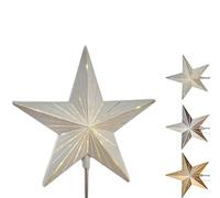 Starry Night Gingerbread Tree Topper,5 Point Resin Tree Top Star, Whimsical Holiday Magic Christmas Tree Decorations,Starry Night Trees Christmas,for Home Holiday Magic & Part (White)