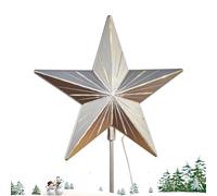 Starry Night Gingerbread Tree Topper, Illuminated Twinkle LED Acrylic Star with Sparkling Lights, Starry Night 11" Clip-On Christmas Tree Topper, for Holiday Decor silver