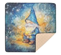 Starry - Night Gnome Reverie Large Stylish Baby Playmat for Floor Water Resistant Padded Baby Mat for Babies Infants Toddlers, 50'' x 50''
