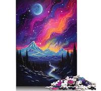 Starry Night in The Tetons Jigsaw Puzzles Puzzles for Adults Kids. 1000 Pieces Great Gifts Challenge Toy Educational Games Home Decoration for Educational Games Gifts 1000pcs (38x26cm)