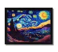 Starry Night Inspired Art Print Impressionist Wall Decor Van Gogh Landscape Art Poster A5 - Wall Art Home Decor Movie Poster Canvas Film Cinema Retro Vintage Cult Classic Nostargic Saga Modern reprin
