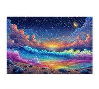 Starry Night Jigsaw Puzzles for Adults 5000, 5000 piece Jigsaw Puzzles for Adults, Challenging Wooden Jigsaws Puzzle for The Whole for Women, Puzzle for Home Decor, Gifts for Women, Theme: Beach D-38