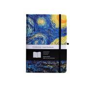 Starry Night Lined Journal Van Gogh Vincent A5 Hard Cover Inner Pocket Pen Loop Ruled Notebook