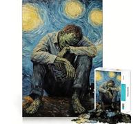 Starry Night Loneliness 1000 Piece Jigsaw Puzzle for Adults Brain Challenge Toy Group Play Clear Cut Lovely Present 38x52cm