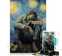 Starry Night Loneliness 1000 Piece Jigsaw Puzzles for Adults Mind Exercise Toy Casual Fun Precision Cut Artistic Gift 38x26cm