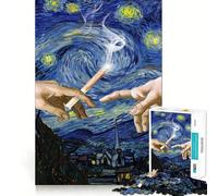 Starry Night Pass Joint No Judgment 1000 Pieces Jigsaws Adults Puzzles Logic Boost Toy Bonding Time Premium Edge Premium Gift 38x26cm