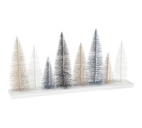 Starry Night Pine Trees Decoration - Featuring A Row Of Nordic Style Pine Trees, This Gorgeous Winter Wonderland Ornament Is The Perfect Christmas Decoration For Your Mantel