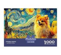 Starry Night PomeranianMassive 1000-Piece Jigsaw Puzzles for Adults A Vast Expanse of 1000 Impossible-Hard-Difficult Challenging Puzzle Game Pieces - A Gift of Unparalleled Depth for Adults And Young