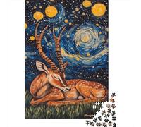 Starry Night Rest 1000-Piece Puzzle for Adults, 52x38cm/1000pcs, Smooth White Pieces for Easy Handling; for Relaxed Evenings at The Table
