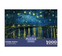 Starry Night River 1000 Piece Jigsaw Puzzle Jigsaw Puzzle for Adults Night Sky Relaxation Focus Home Gift 38x26cm/1000pcs