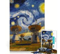 Starry Night Satellite Dis 1000 Piece Jigsaw Puzzles for Adults Teenagers Brain Game Mind Calm Exact Cut 38x52cm