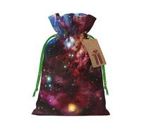 Starry Night Sky Deep Outer Space Print Charming Gift Bag,Cloth Gift Bags With Drawstring,Perfect For Small Gifts And Jewelry