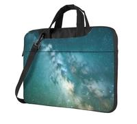 Starry Night Sky Deep Outer Space print Slim Laptop Briefcase 13-15.6 Inch | Cute Messenger Bag for Women Men Work College