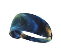 Starry Night Sky Deep Outer Space Printing One-Pack Comfortable Elastic Exercise Headband Athletic Band 4.3 * 13.4in Soft And Breathable
