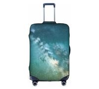 Starry Night Sky Deep Outer Space Trolley Suitcase Protective Cover Is Suitable For Luggage Sizes Between 18-32 Inches, White, S