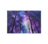 Starry Night Sky Deep Plate Pads Set of 6 Pieces High Temperature Resistant Non-Slip Table Mats