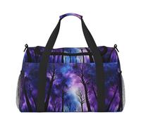 Starry Night Sky Deep print Weekender Overnight Carry On Bag Gym Luggage Bag Duffel Bag for Travel Women, Black, One Size